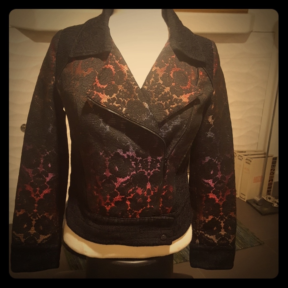 Exquisite Marquesa Brocade Moto Jacket 0